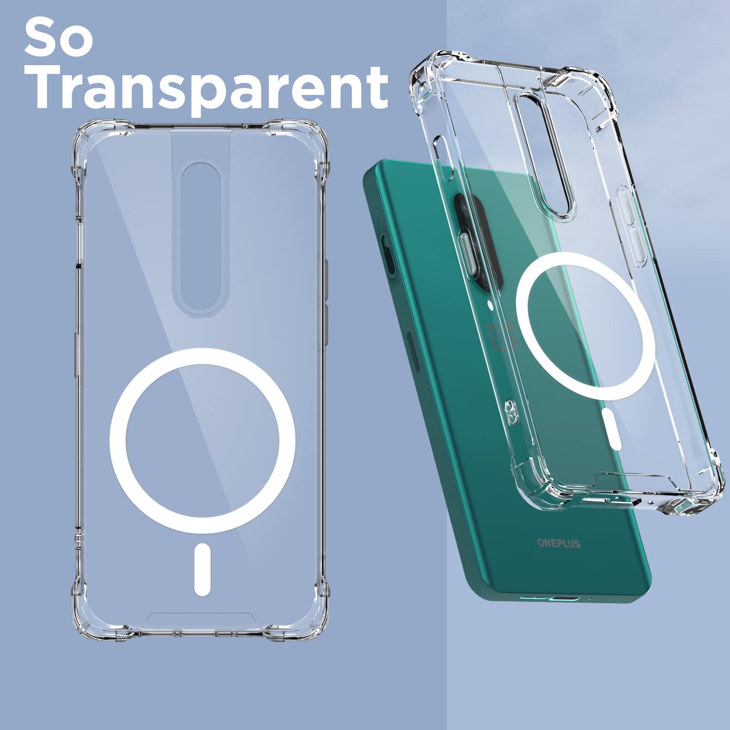 Pikkme OnePlus 8 MagSafe transparent mag-safe mobile cover – photo 2