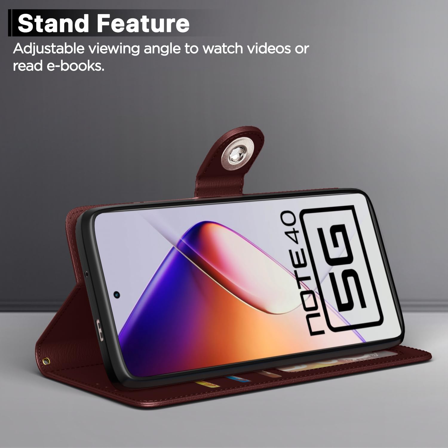 Pikkme brown Button flip case for Infinix Note 40 5G – photo 3