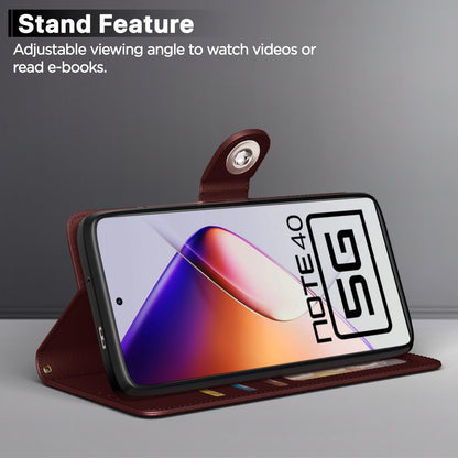 Pikkme brown Button flip case for Infinix Note 40 5G – photo 3