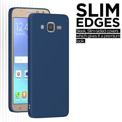 Pikkme Samsung Galaxy J7 2015 / J7 / J7 Nxt Soft Matte Silicone Shockproof Case (Blue)