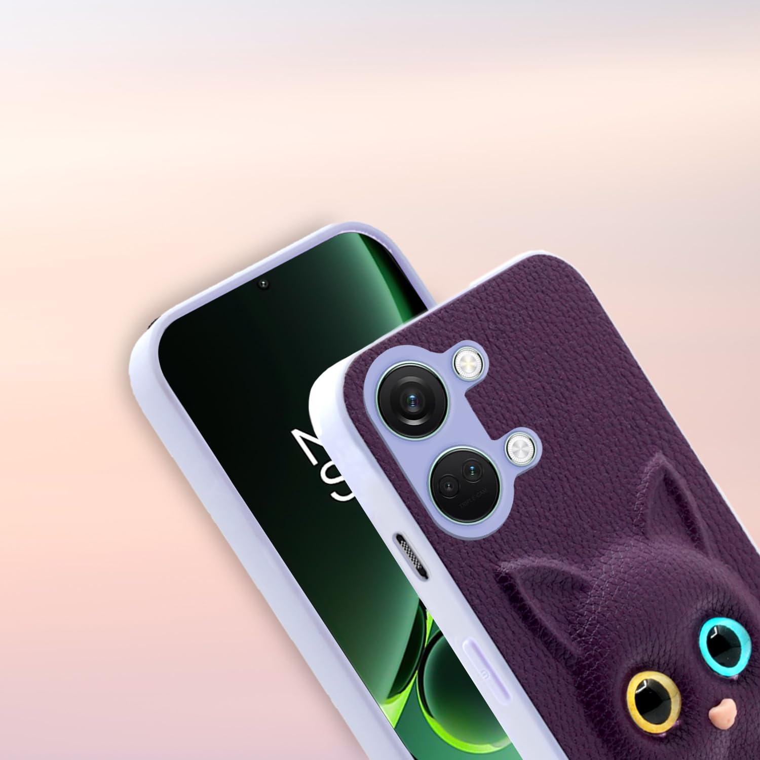 Pikkme OnePlus Nord 3 5G Kitty Back Cover (Purple)