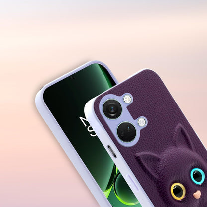 Pikkme OnePlus Nord 3 5G Kitty Back Cover (Purple)