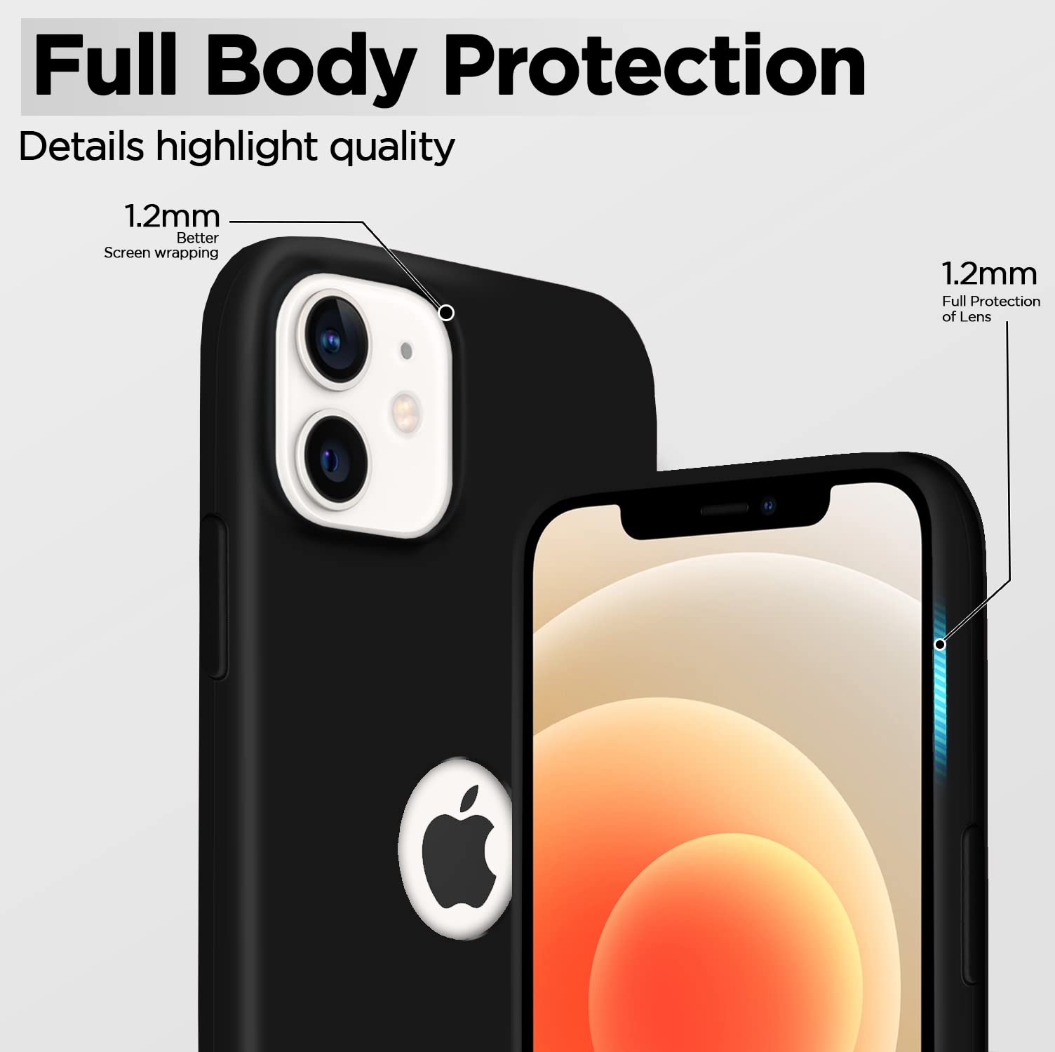 Black mobile back cover for iPhone 12/12 Pro – Pikkme – photo 3