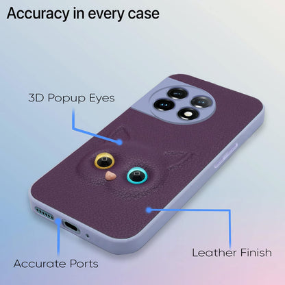 Pikkme OnePlus 11R Kitty Back Cover (Purple)