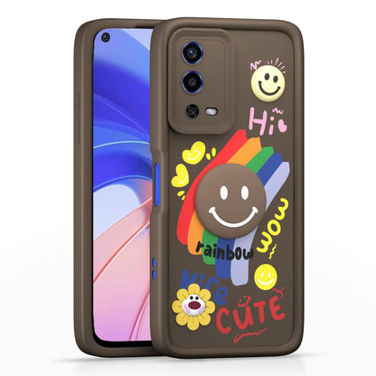 Pikkme Oppo A55 Soft Silicone brown mobile cover