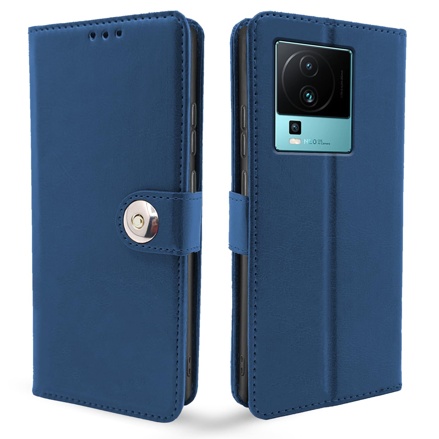 iQOO Neo 7 Pro 5G Button flip case in blue by Pikkme