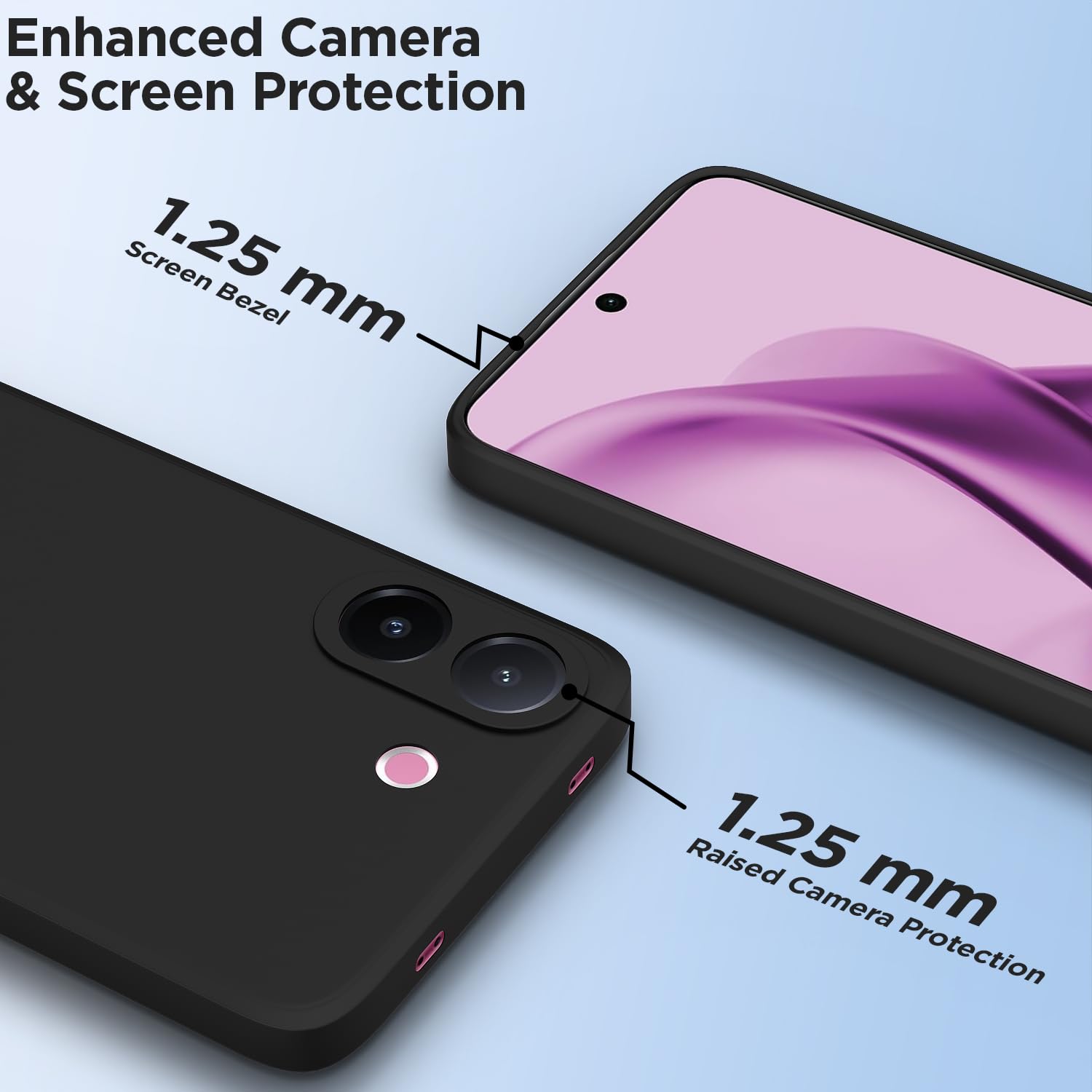 Pikkme black phone cover for Vivo V60e/V60 5G – photo 2