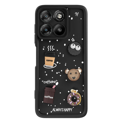 Pikkme black Bear Coffee back cover for Moto G67 Power/G57 Power 5G – photo 7