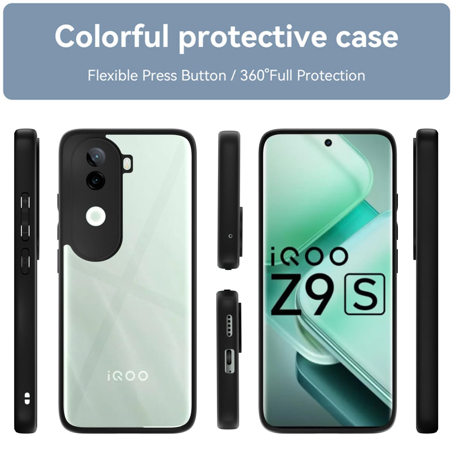 Pikkme Vivo V40e/iQOO Z9s 5G black phone cover – photo 2