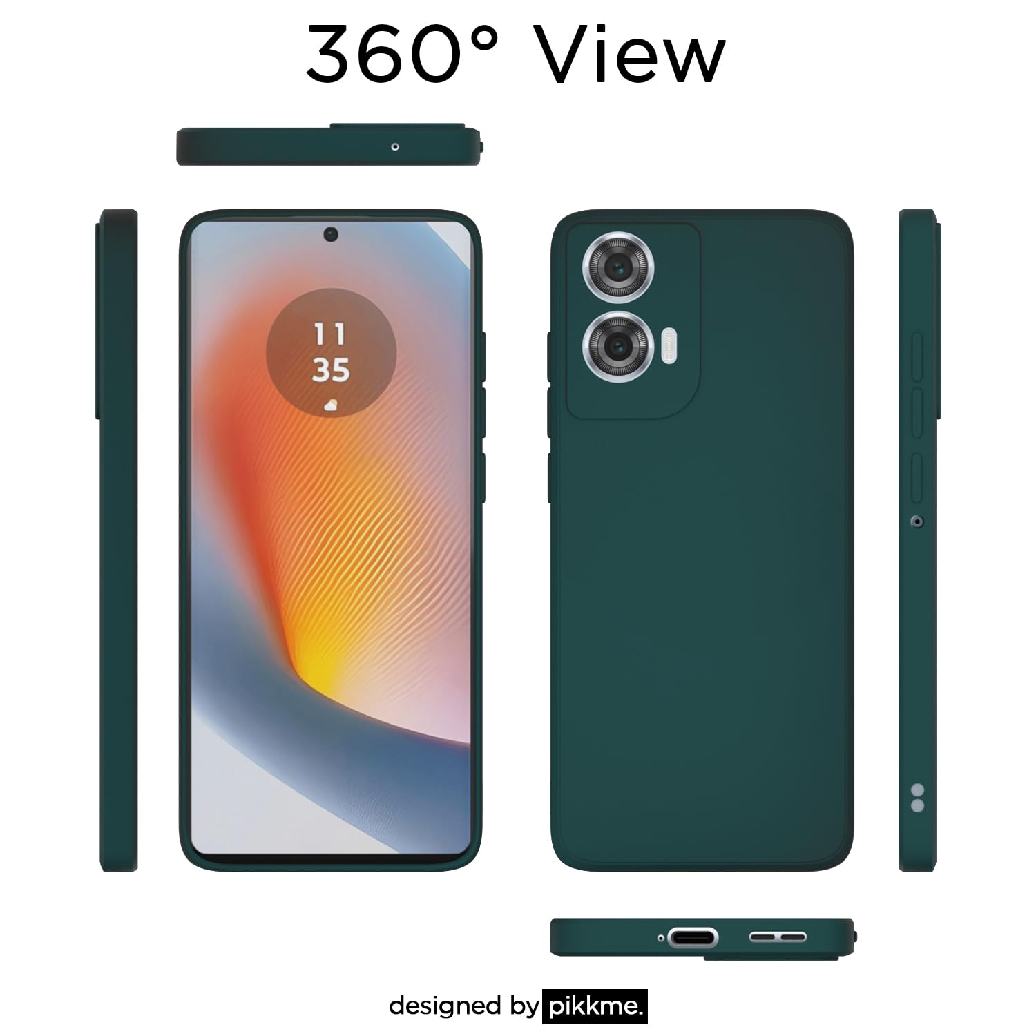 Green Matte mobile back cover for Moto Edge 50 Fusion/G96 5G – Pikkme – photo 4