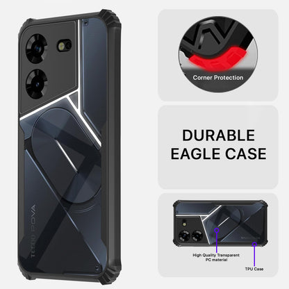 Tecno Pova 5/Pova 5 Pro 5G Clear mobile cover in black by Pikkme – photo 5