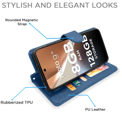 Moto G32 flip cover in blue by Pikkme – photo 3