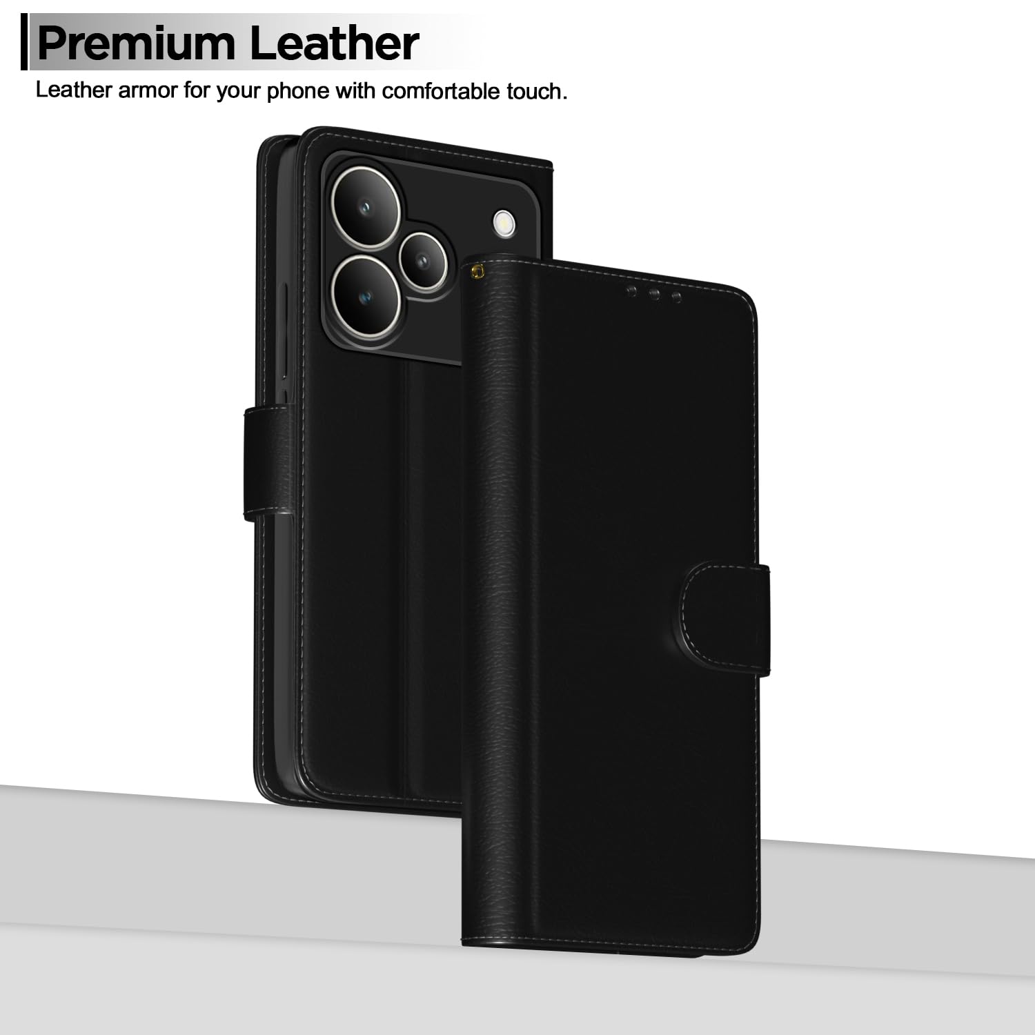 Pikkme black Wallet wallet flip cover for Realme P4 Pro 5G – photo 2