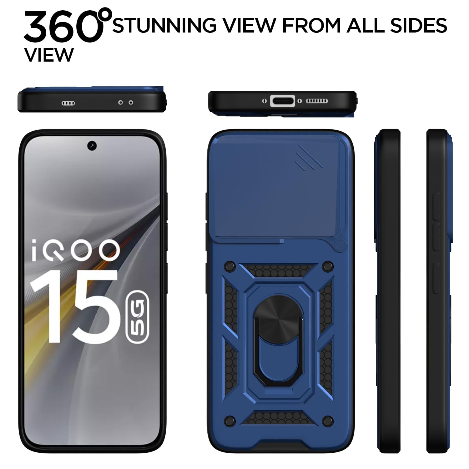 iQOO 15 5G/360 D10 Camera Shield mobile cover in blue by Pikkme – photo 5