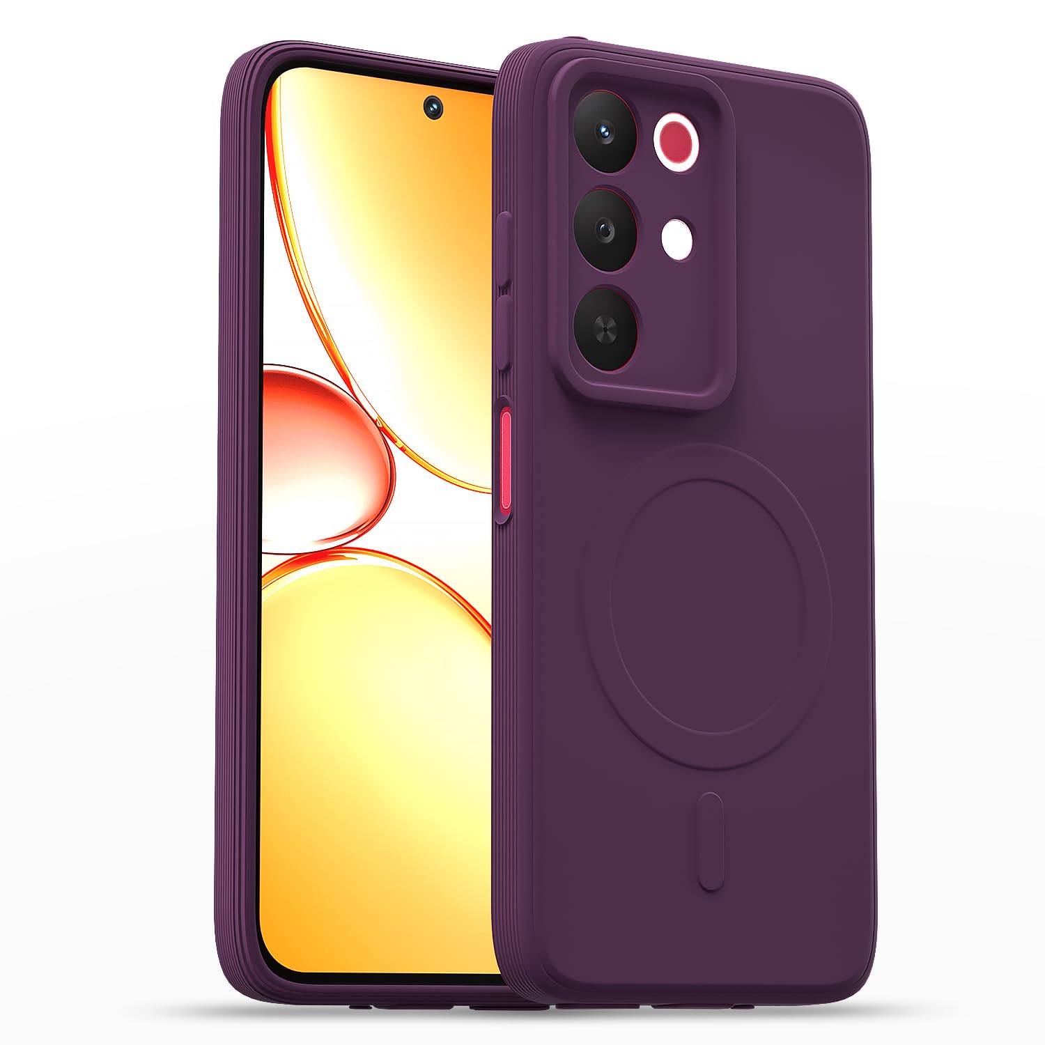 Purple MagSafe mobile back cover for Realme Narzo 90X/C85/15X 5G – Pikkme