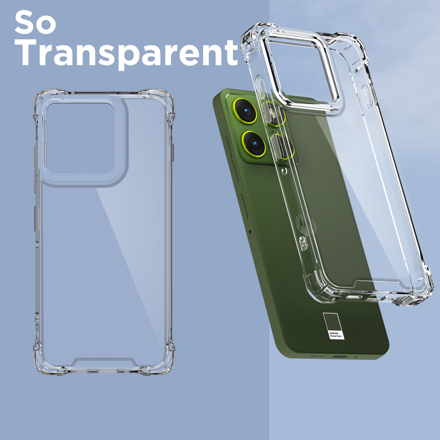 Pikkme transparent PC-TPU phone cover for Moto Edge 70 5G – photo 2