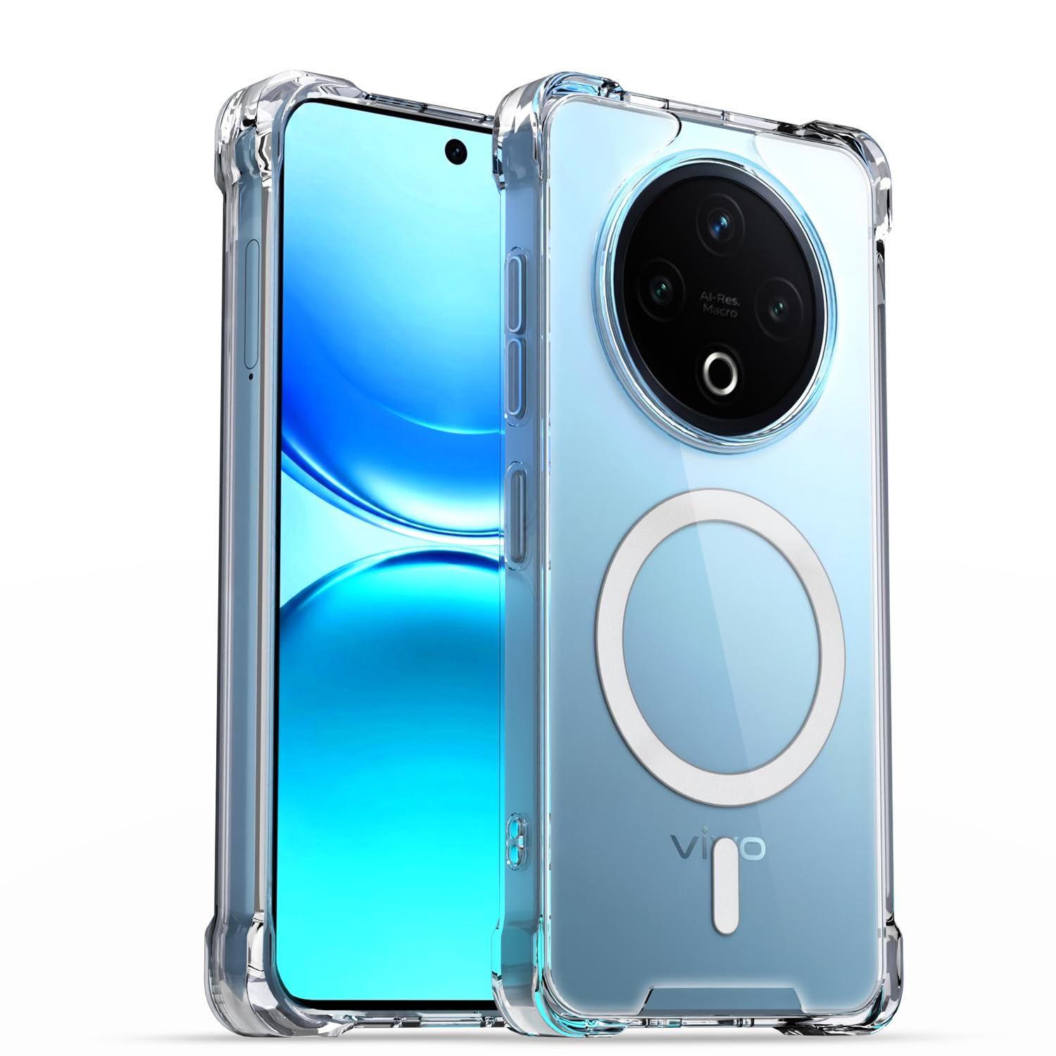 Pikkme transparent mag-safe MagSafe back cover for Vivo Y500 5G