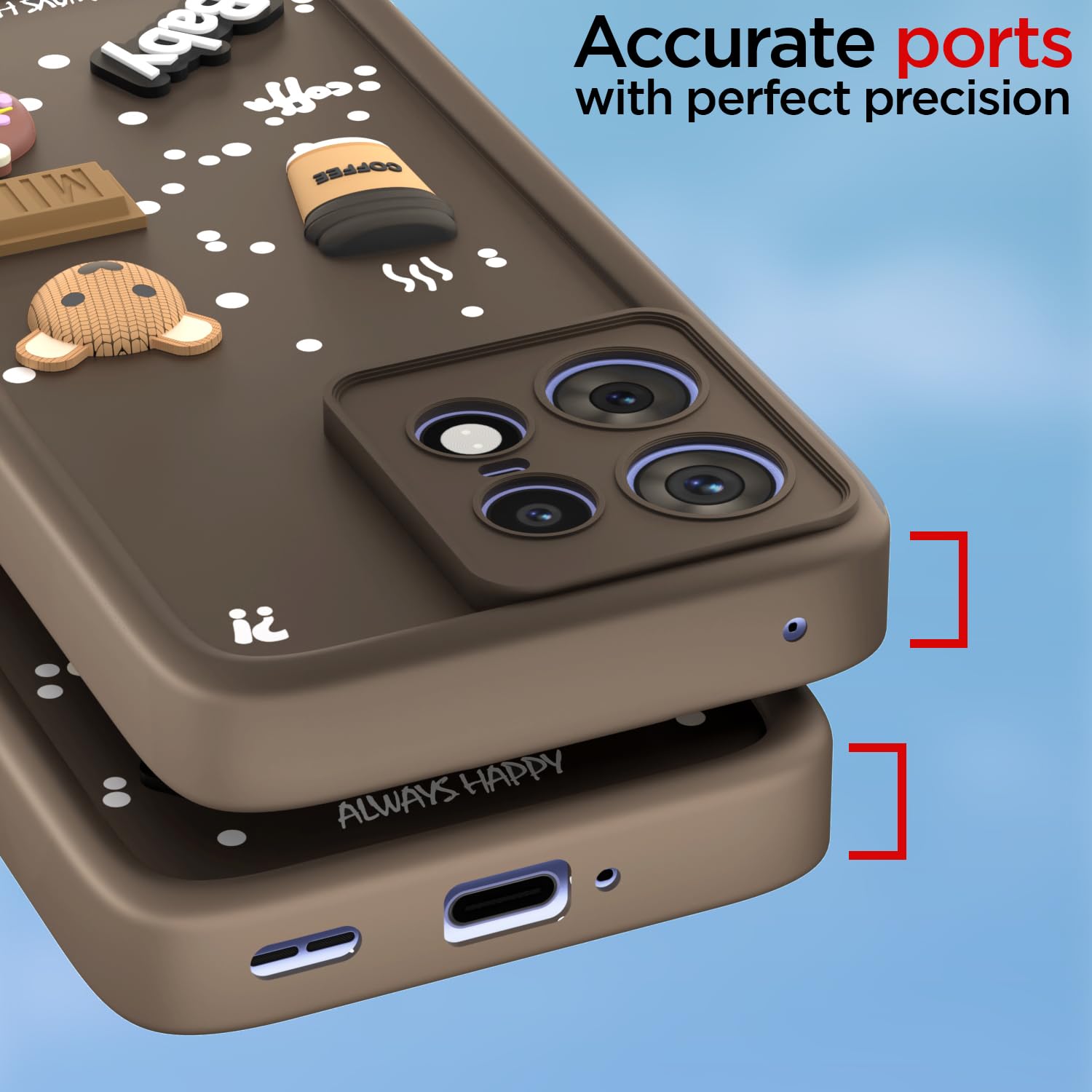 Moto Edge 50 Pro 5G Silicone back cover in brown by Pikkme – photo 4