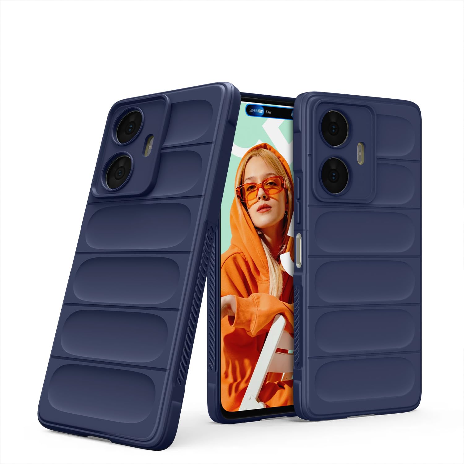 Realme C55/Narzo N55 phone cover in blue by Pikkme