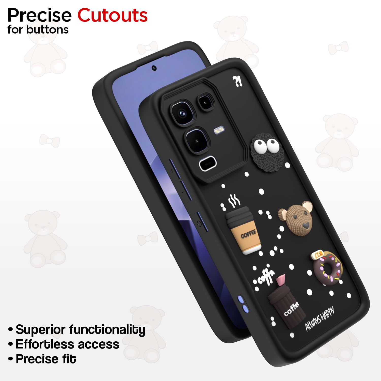Infinix Note 50s 5G/3D back cover in black by Pikkme – photo 6