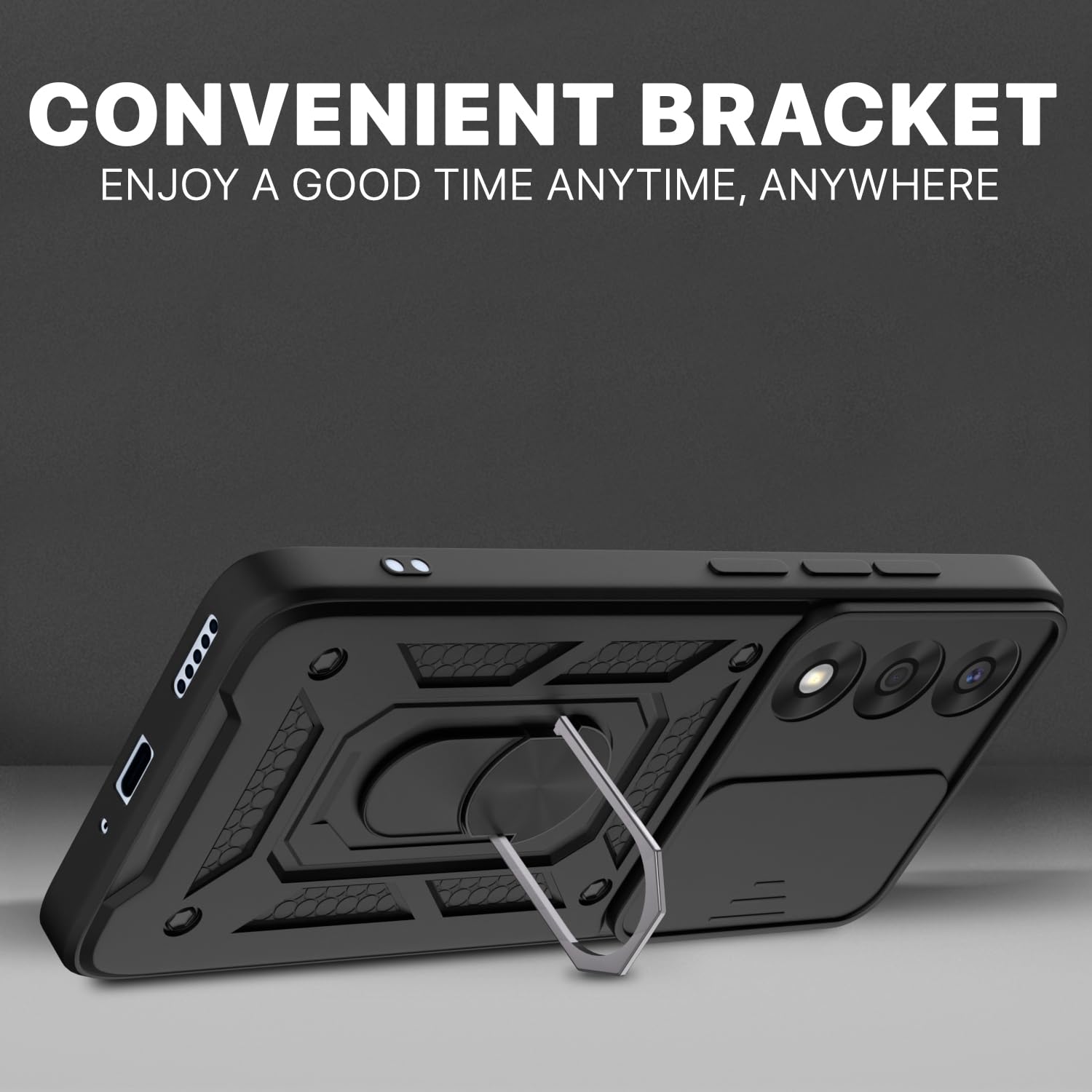 Pikkme OnePlus Nord 5 5G D10 Tough Armor Back Cover (Black)