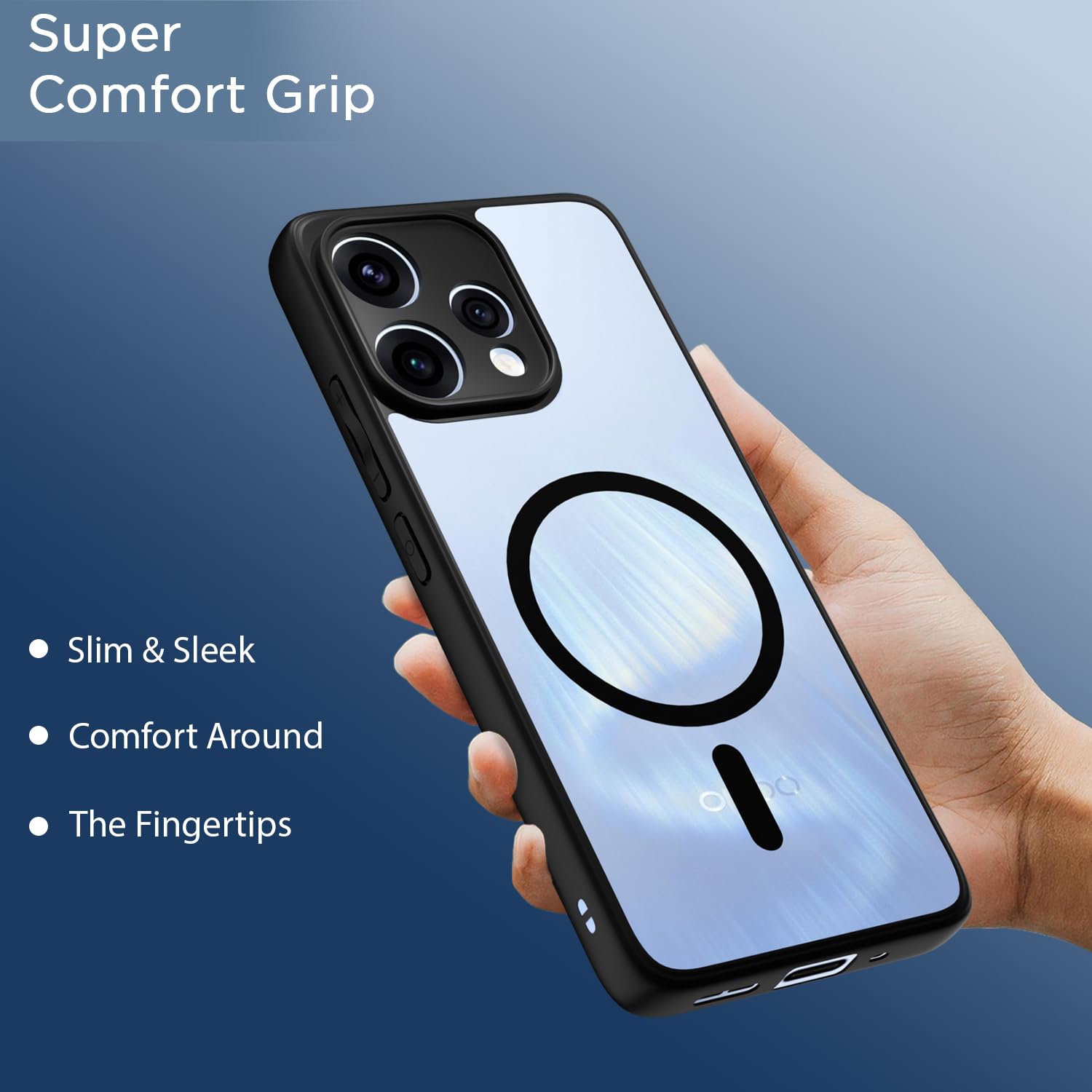 Black mag-safe back cover for Oppo Reno 15/Reno 15C 5G – Pikkme – photo 6