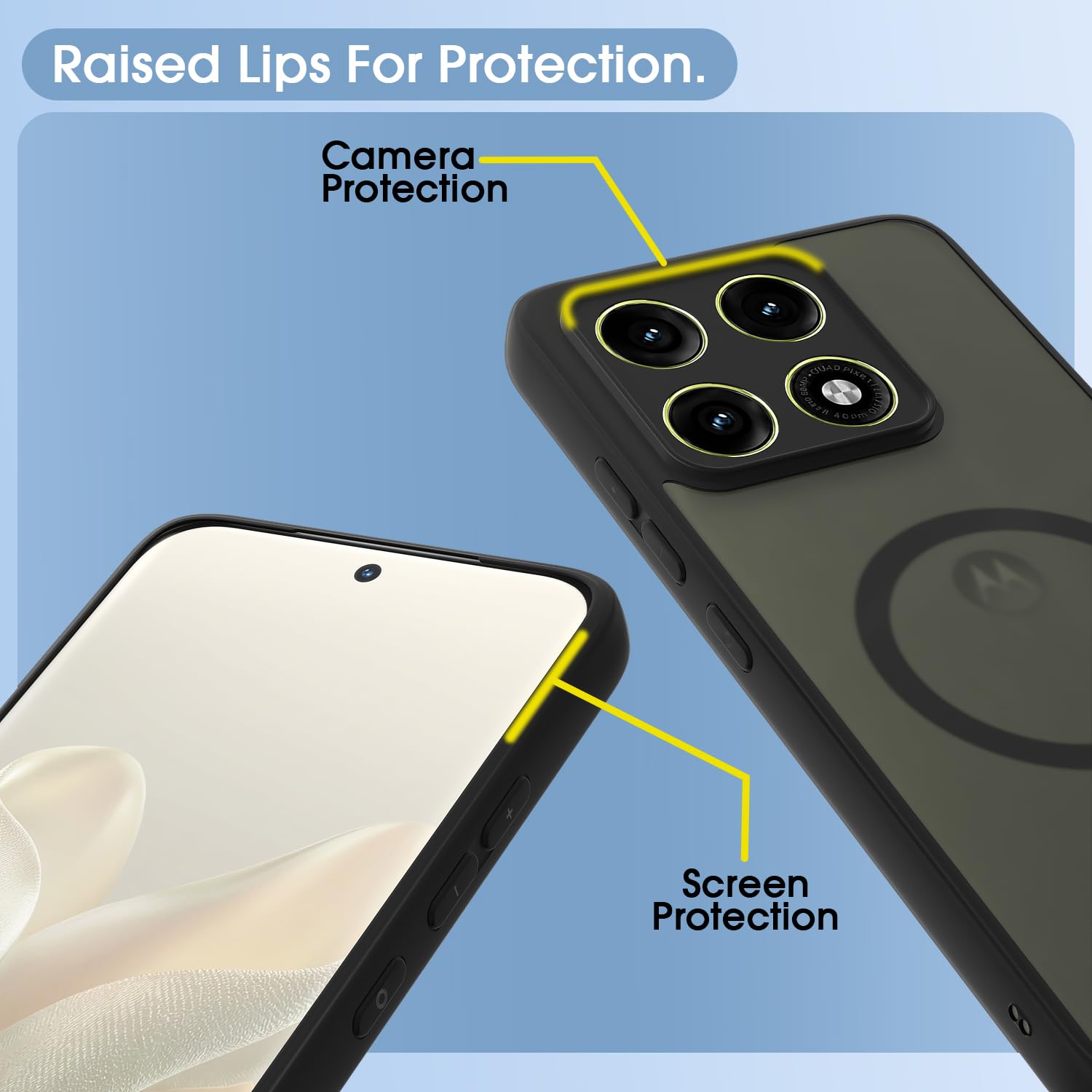 Moto Edge 70 Pro 5G MagSafe phone cover in black smoke mag-safe by Pikkme – photo 4