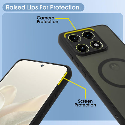 Moto Edge 70 Pro 5G MagSafe phone cover in black smoke mag-safe by Pikkme – photo 4
