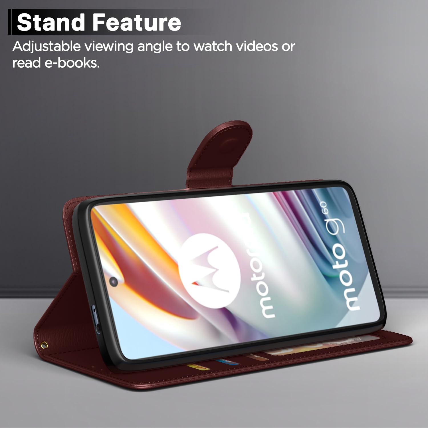 Pikkme Moto G60/G40 Fusion brown flip case – photo 3