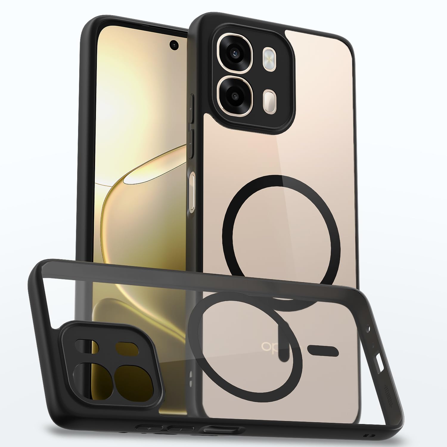 Pikkme Oppo A6 Pro 5G MagSafe black mag-safe back cover