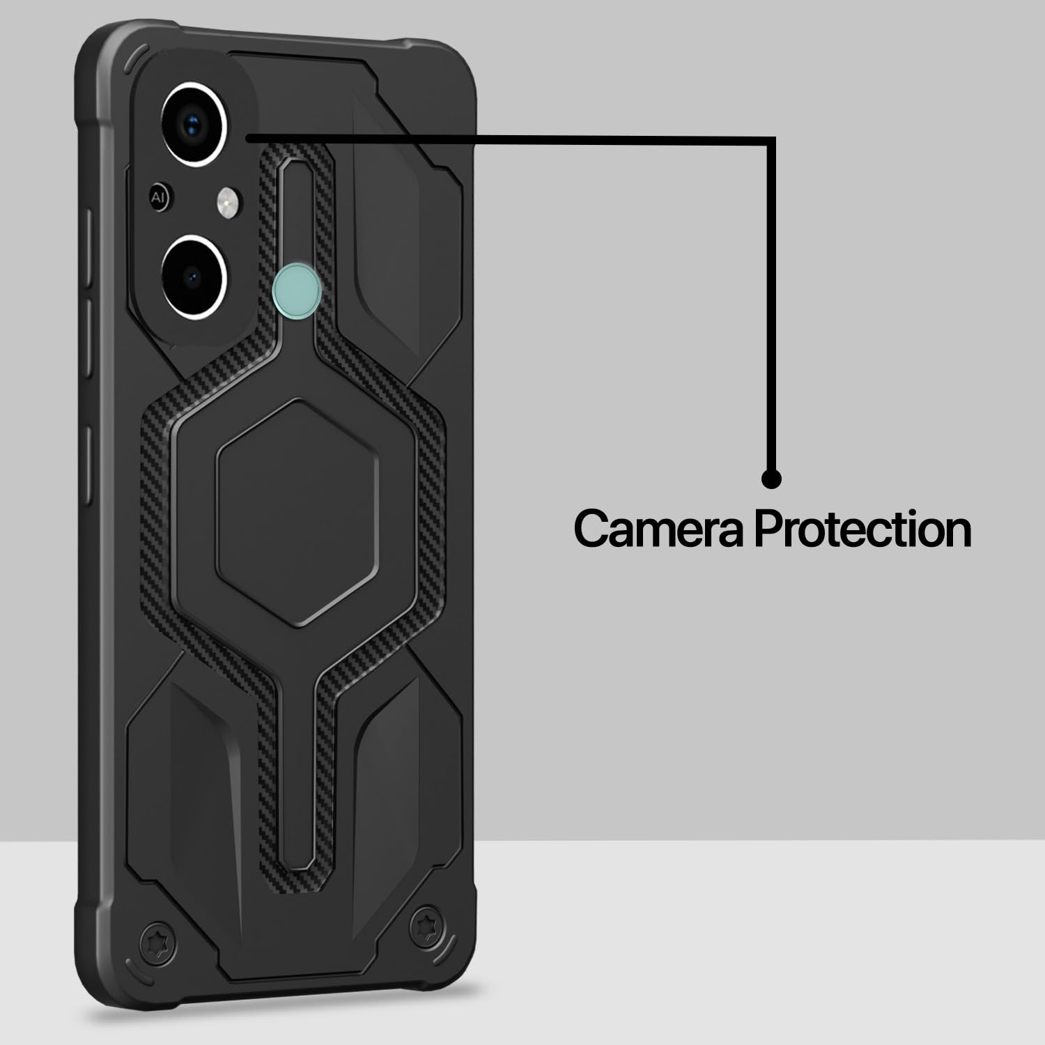 Black phone cover for Redmi 12C/Poco C55 – Pikkme – photo 3