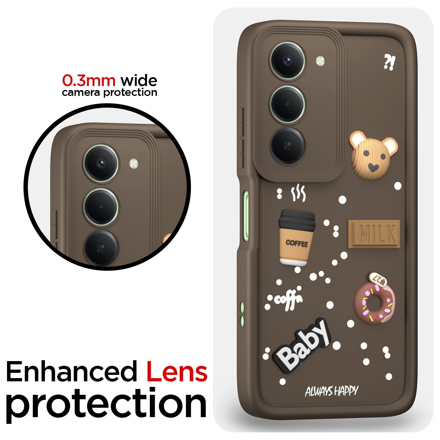 Pikkme brown Silicone mobile cover for Redmi 15 5G/3D – photo 5