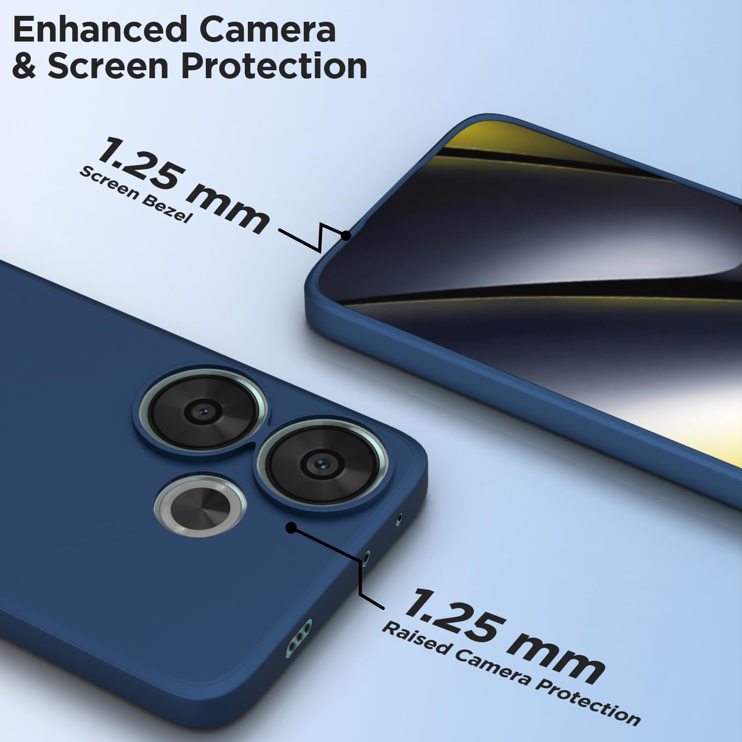 Pikkme Poco F6 5G Matte blue mobile back cover – photo 6