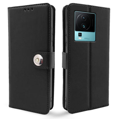 Pikkme iQOO Neo 7 Pro 5G Button black mobile flip cover