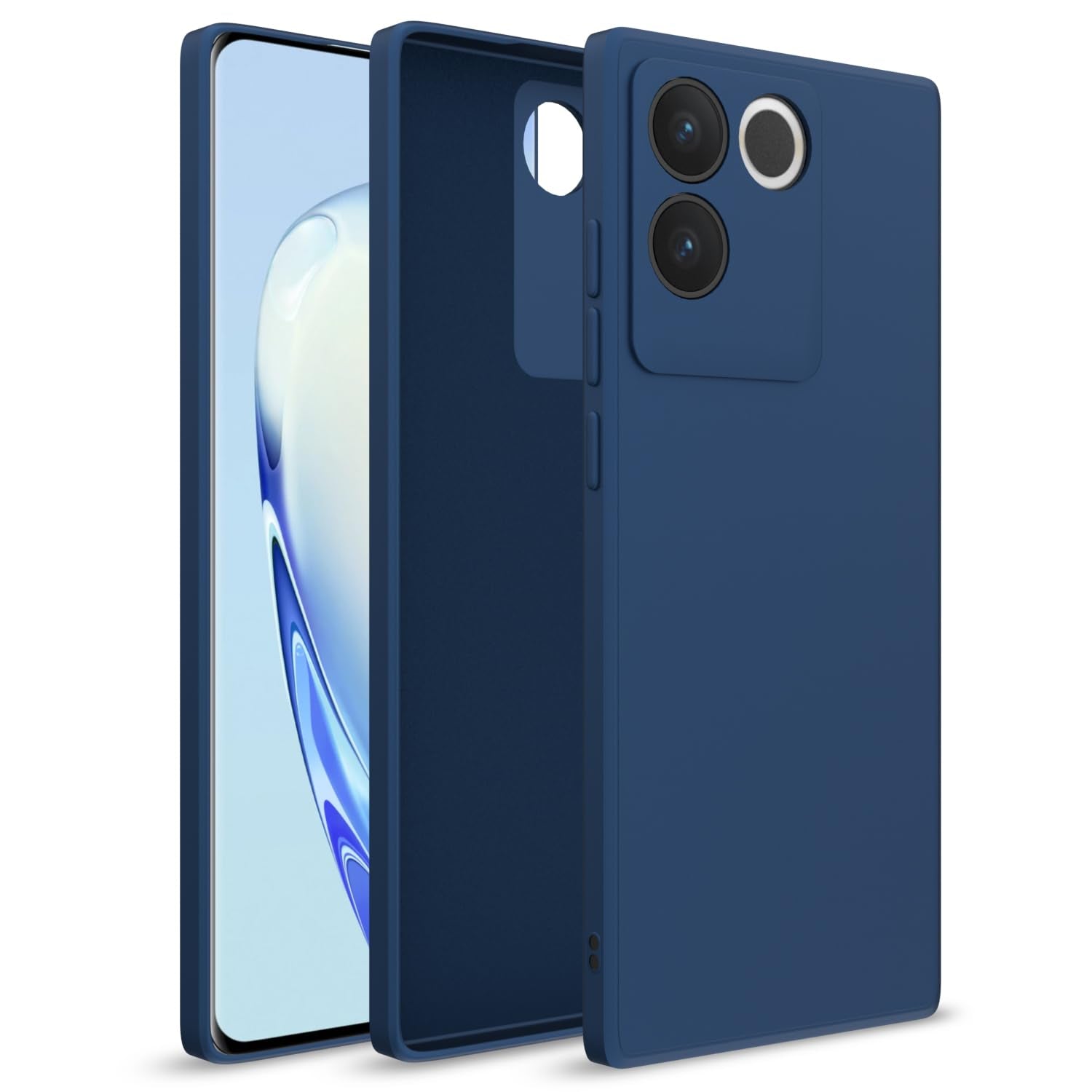 Pikkme blue mobile back cover for iQOO Z7 Pro 5G
