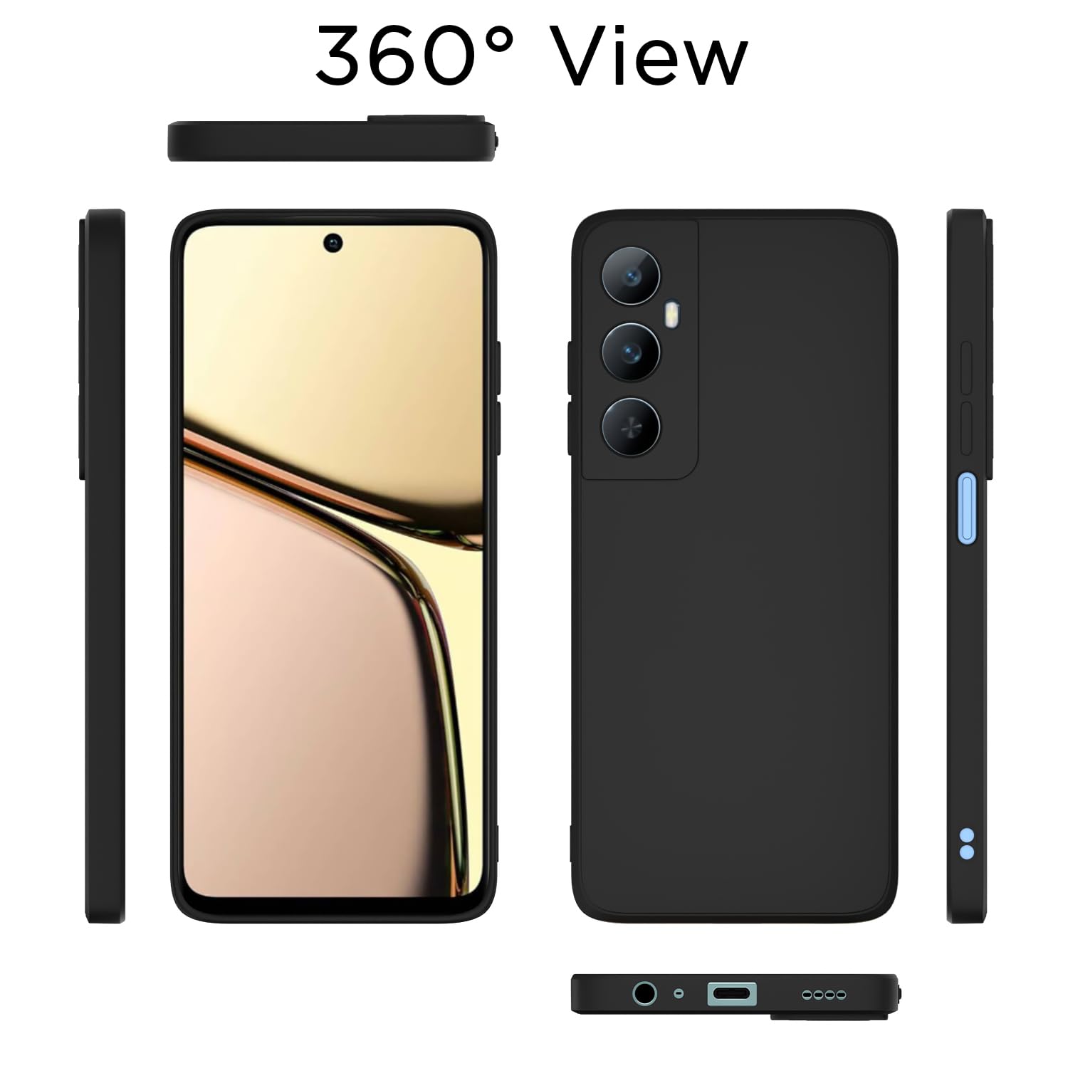 Pikkme black Matte mobile cover for Realme C65 4G – photo 4