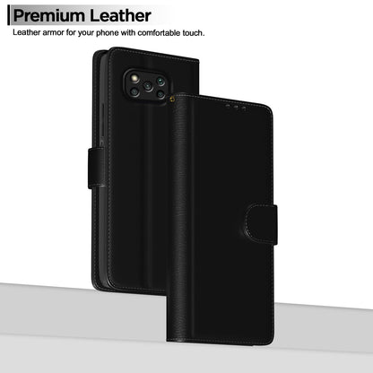 Poco X3 wallet flip cover in black by Pikkme – photo 2