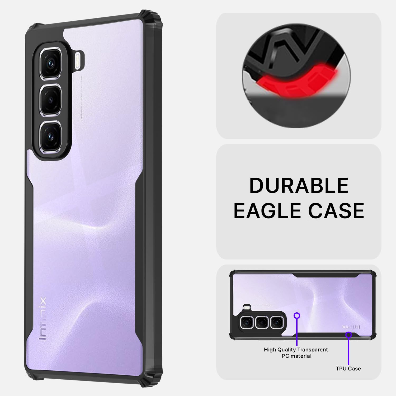 Infinix Hot 50 Pro Plus phone cover in black by Pikkme – photo 5
