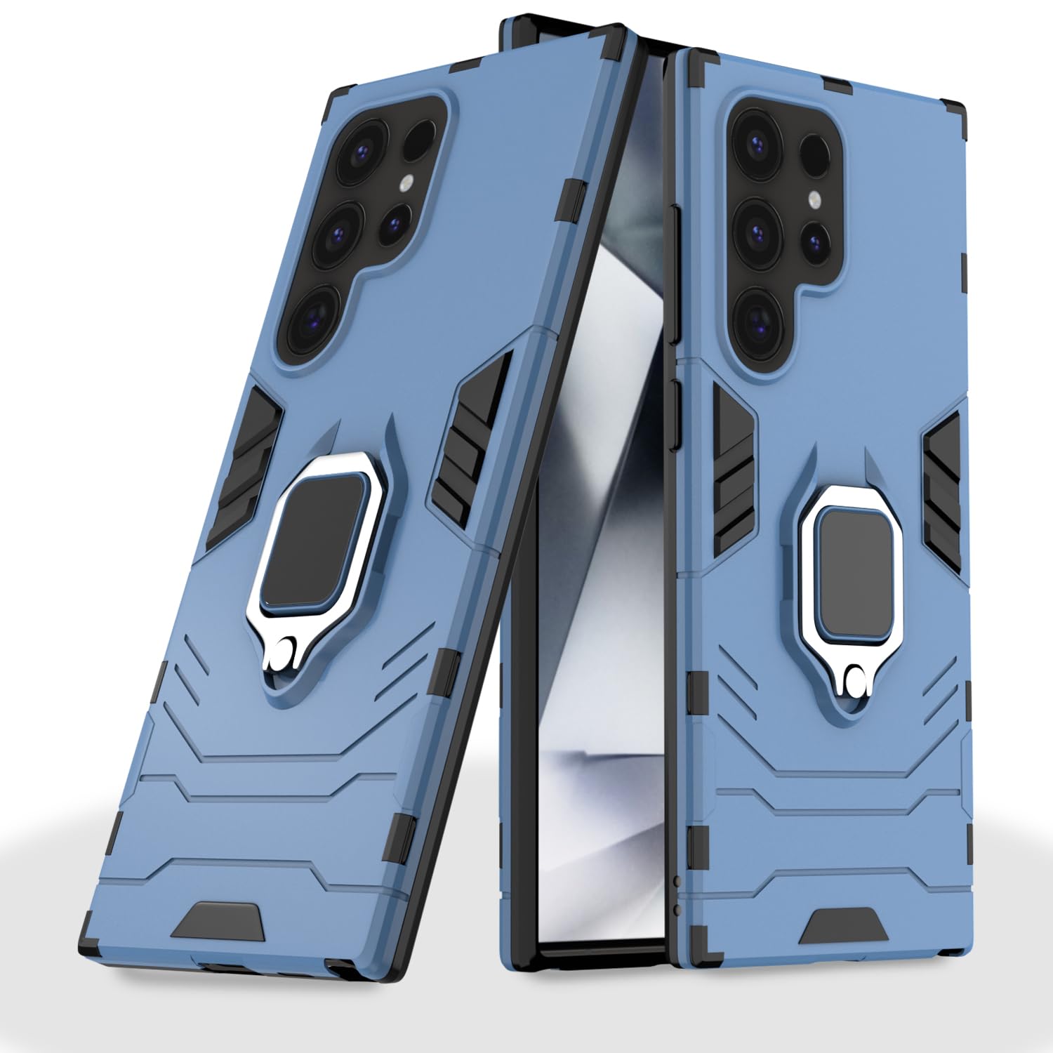 Pikkme Samsung Galaxy S25 Ultra 5G D5 Tough Armor Bumper Case - Blue