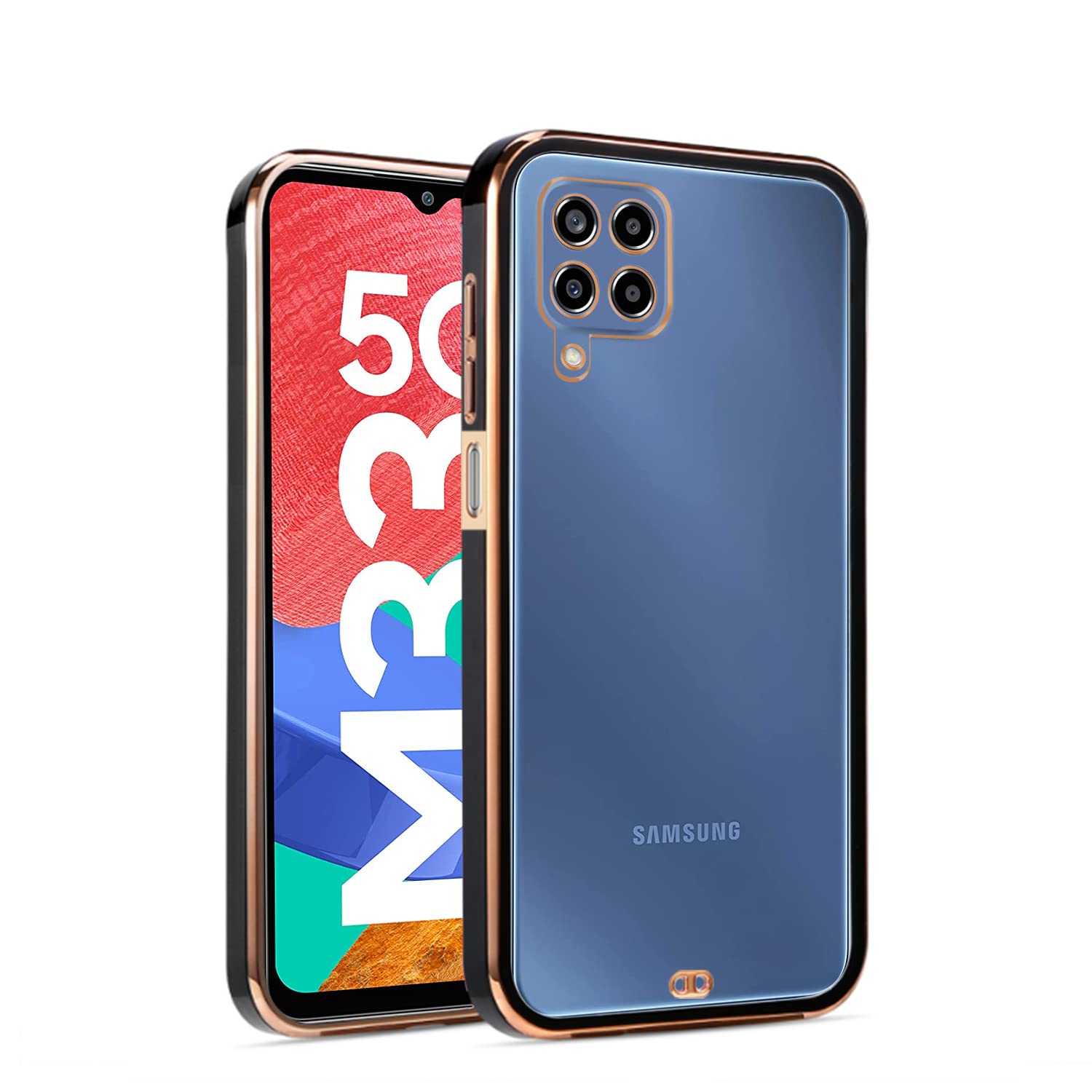 Samsung M33 5G Chrome back cover in black by Pikkme