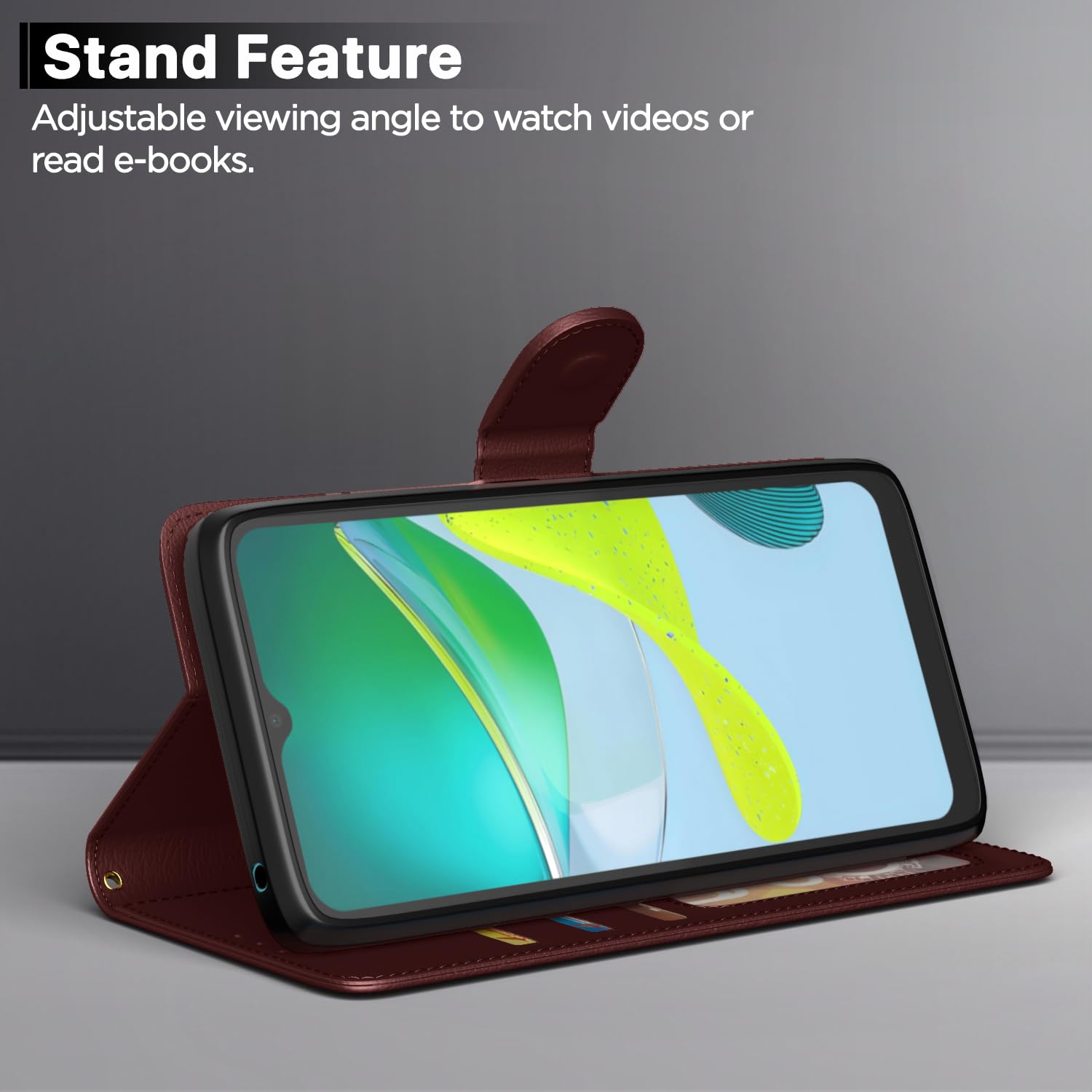 Pikkme brown Wallet flip cover for Moto E13 – photo 3