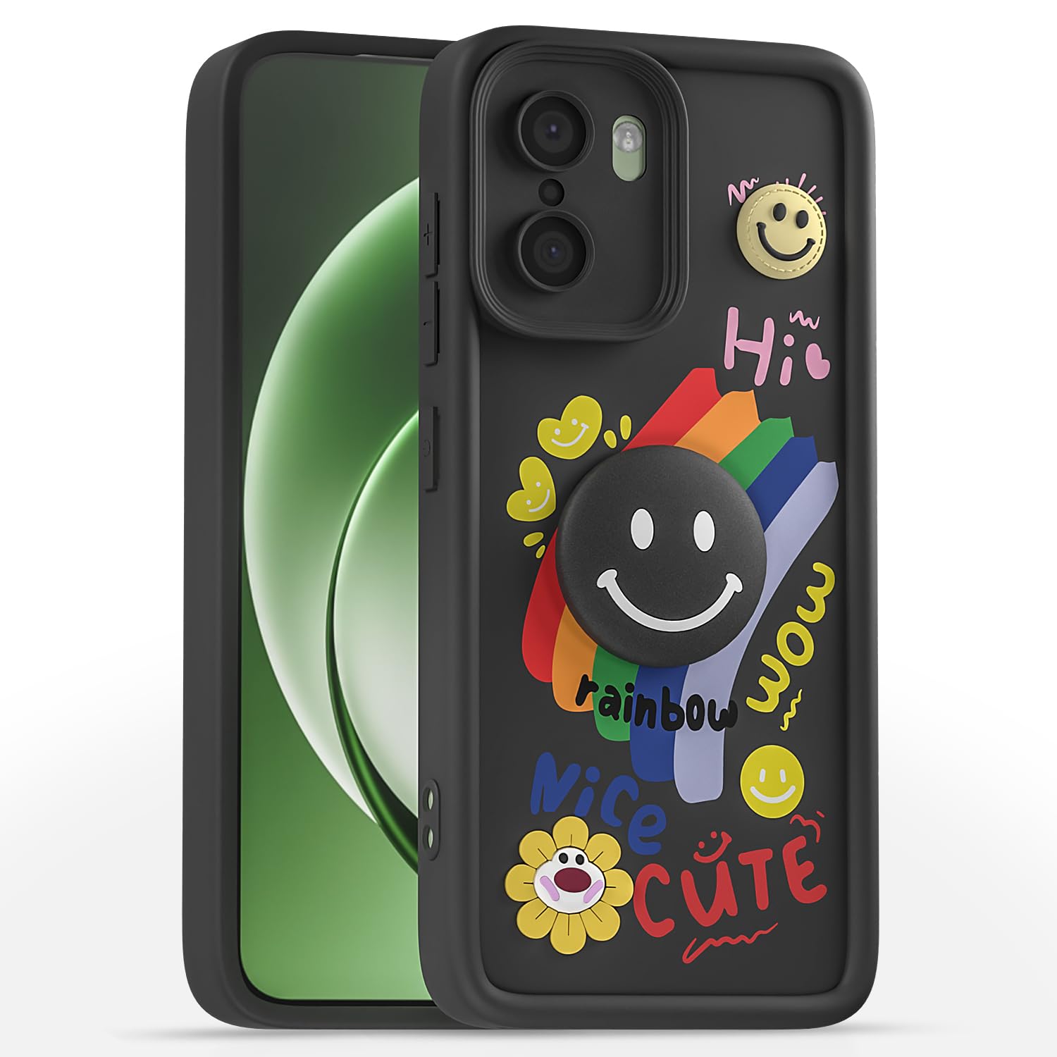 Black mobile back cover for OnePlus 15R 5G – Pikkme