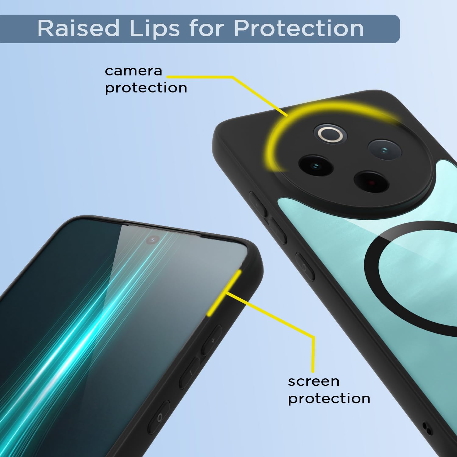 Pikkme black mag-safe phone cover for Vivo T4/iQOO Z10 5G – photo 4