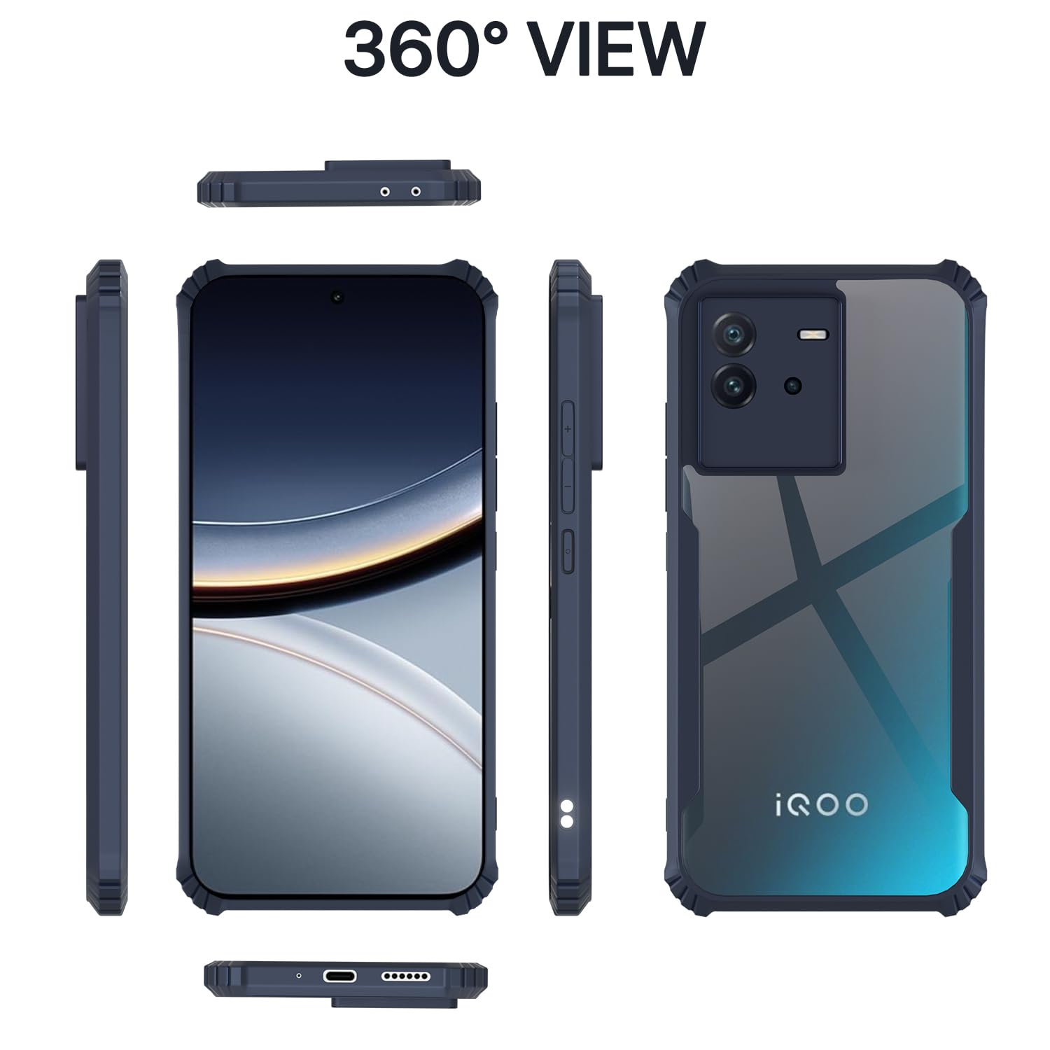 Pikkme iQOO Neo 6 5G Eagle Back Cover (Blue)