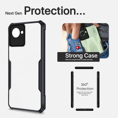 Realme Narzo 50i Prime/C30 Hybrid mobile back cover in black by Pikkme – photo 7