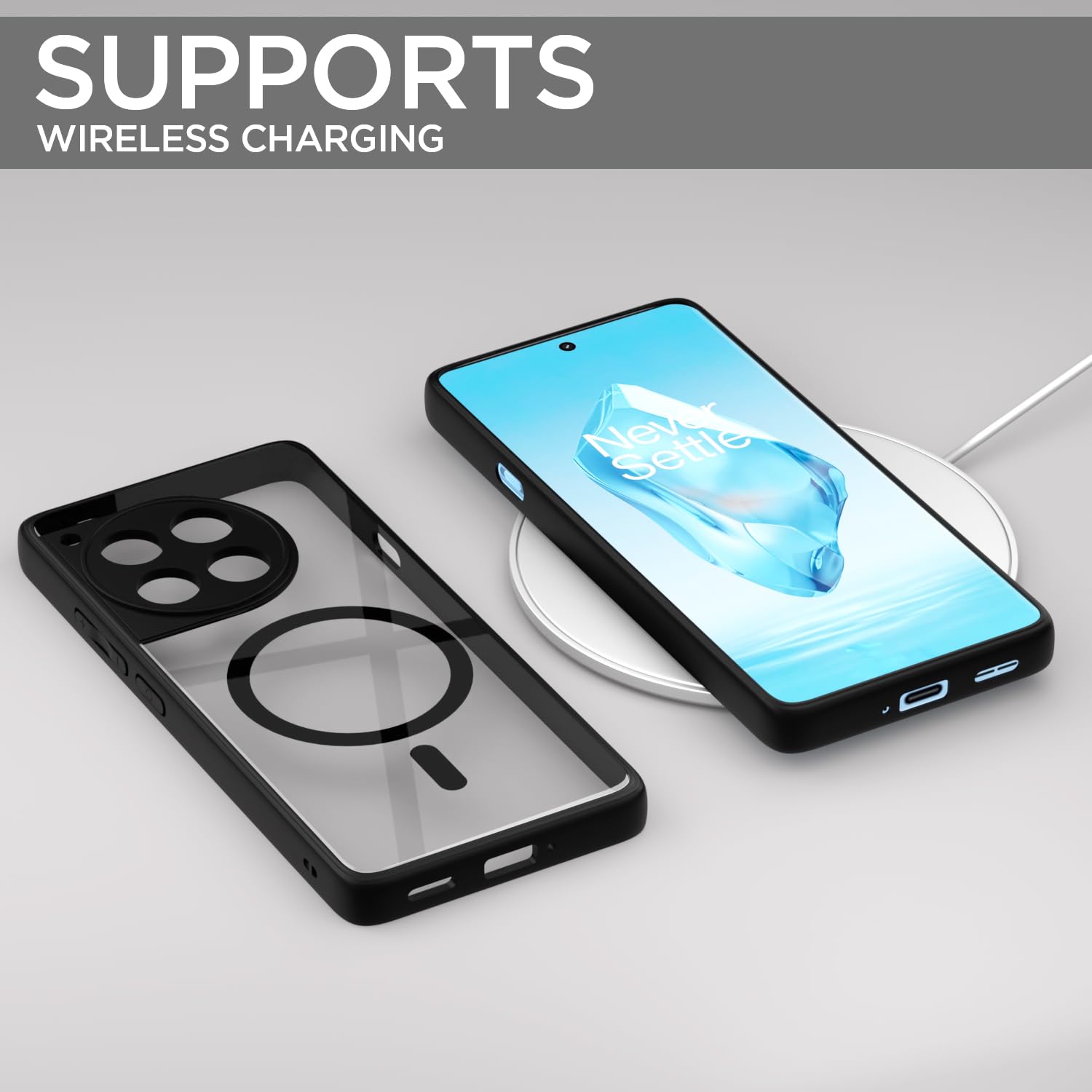 Pikkme OnePlus 12R 5G black mag-safe back cover – photo 7