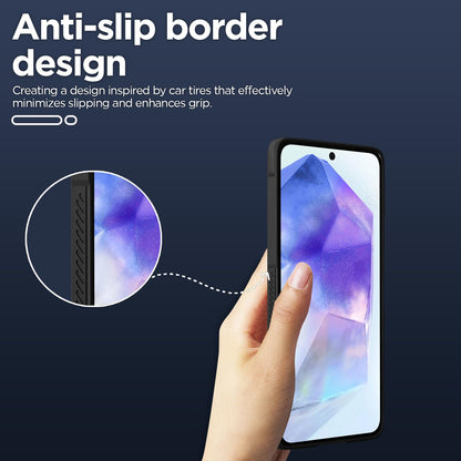 Pikkme Samsung A55 5G Liquid Silicone black mobile back cover – photo 3