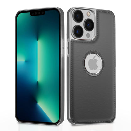 Pikkme chrome gray Leatherback phone cover for iPhone 13 Pro Max