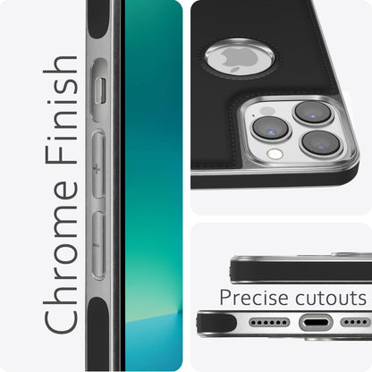 Chrome black Leatherback mobile cover for iPhone 13 Pro Max – Pikkme – photo 5