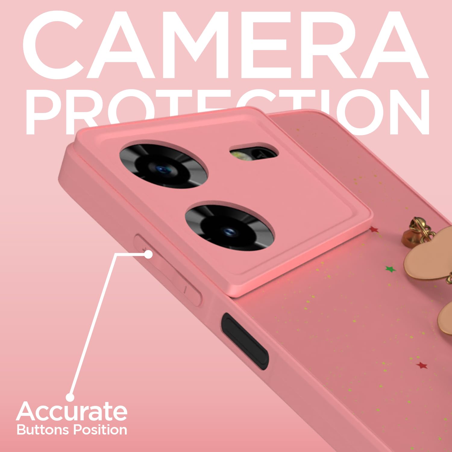 Tecno Pova 5/Pova 5 Pro 5G Chain phone cover in pink by Pikkme – photo 3